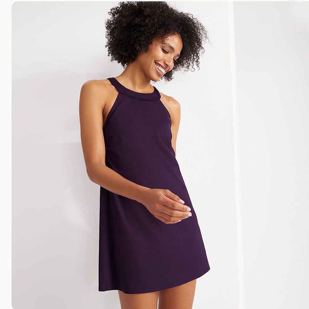 Lands' End Women's Purple Swim Dress One Piece